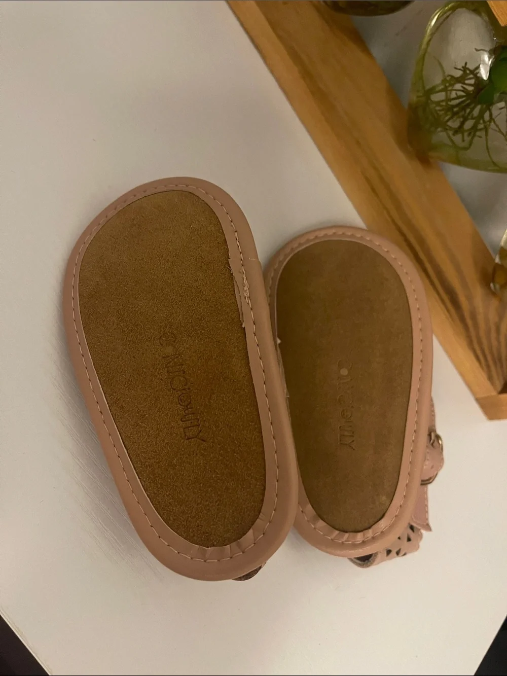 Baby/Toddler Scalloped Cutout Mary Jane Shoes in Blush